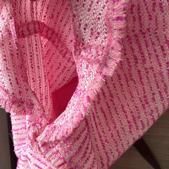 New CeCe Frayed Edge Pink Sleeveless A-Line Mini Dress - Picture 10 of 17